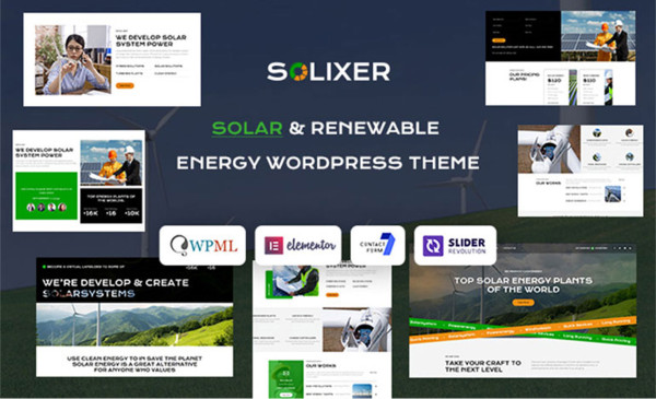 Solixer Ecology and Solar Energy WordPress Theme