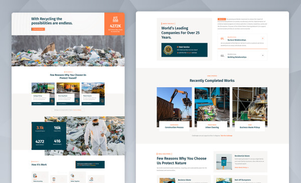 Trashly Waste Pickup and Disposal Services WordPress Theme