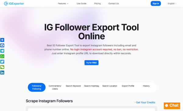 IG Follower Export Tool