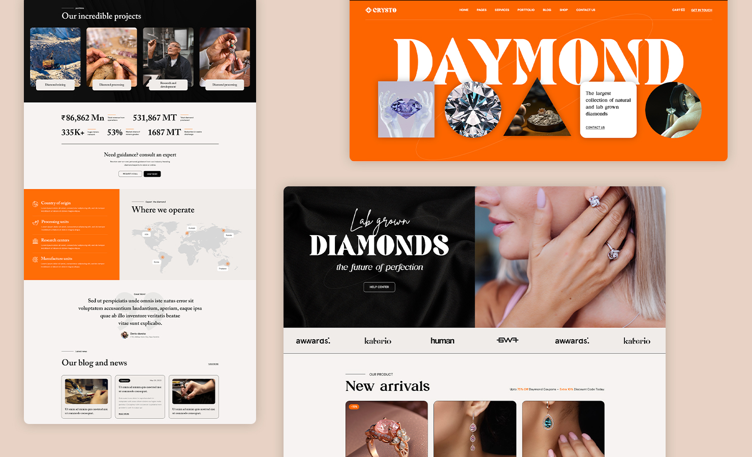 Crysto Diamond Manufacturer and Store WordPress Theme