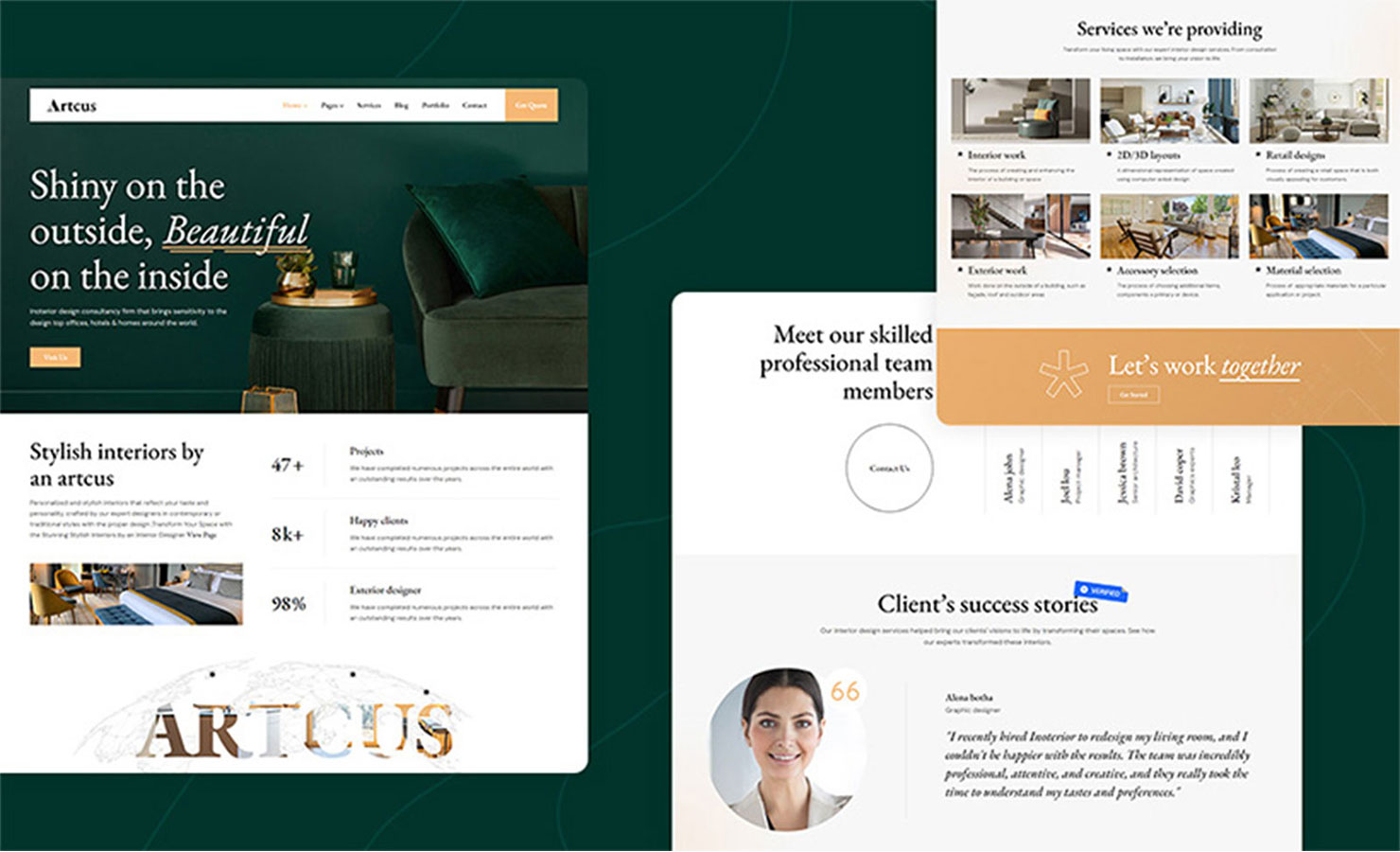 Artcus Interior Designer and Architecture WordPress Theme