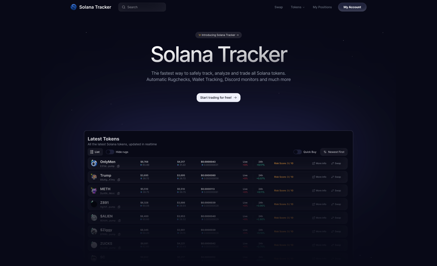 Solana Tracker