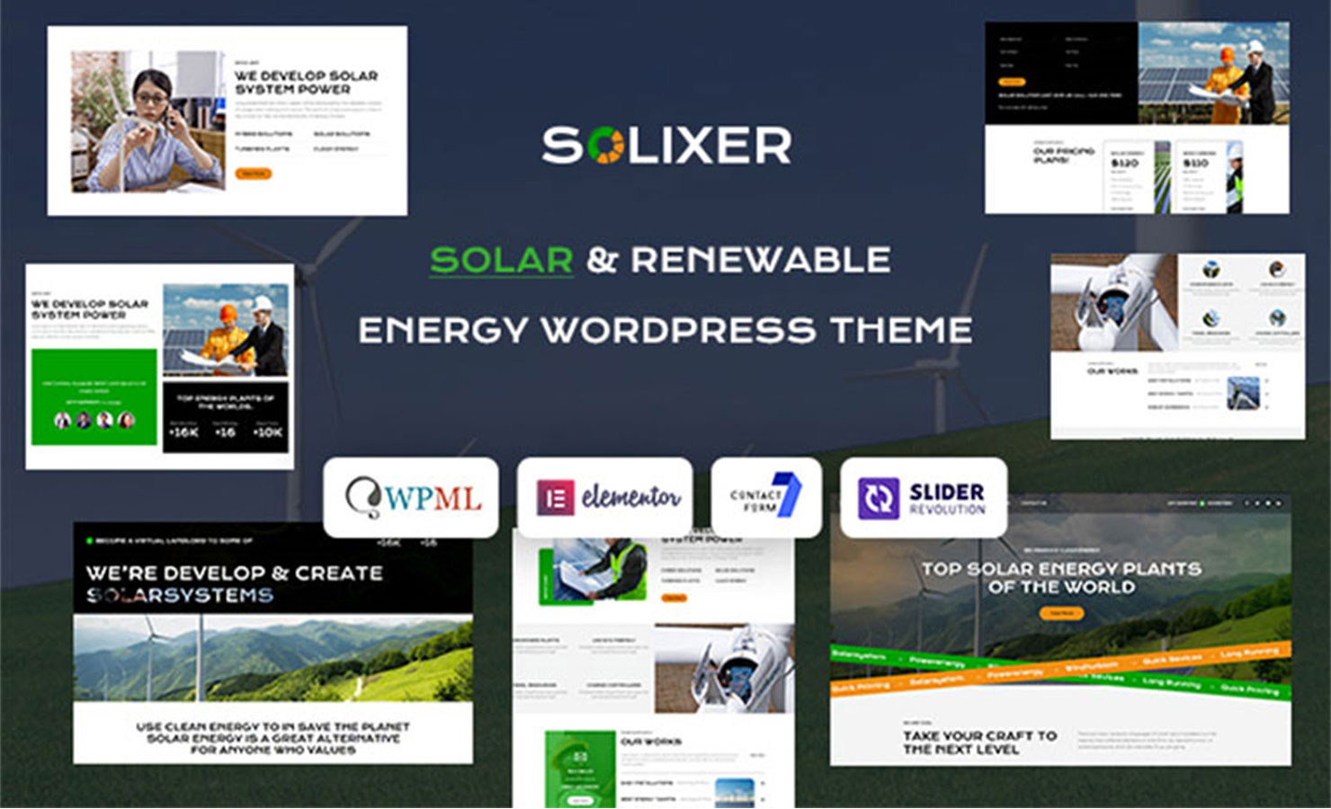 Solixer Ecology and Solar Energy WordPress Theme