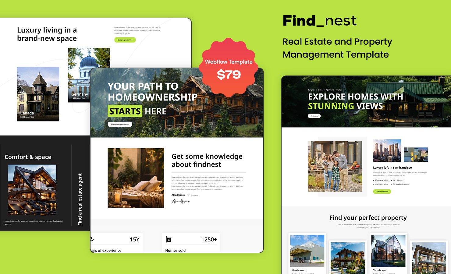 Findnest Webflow Template